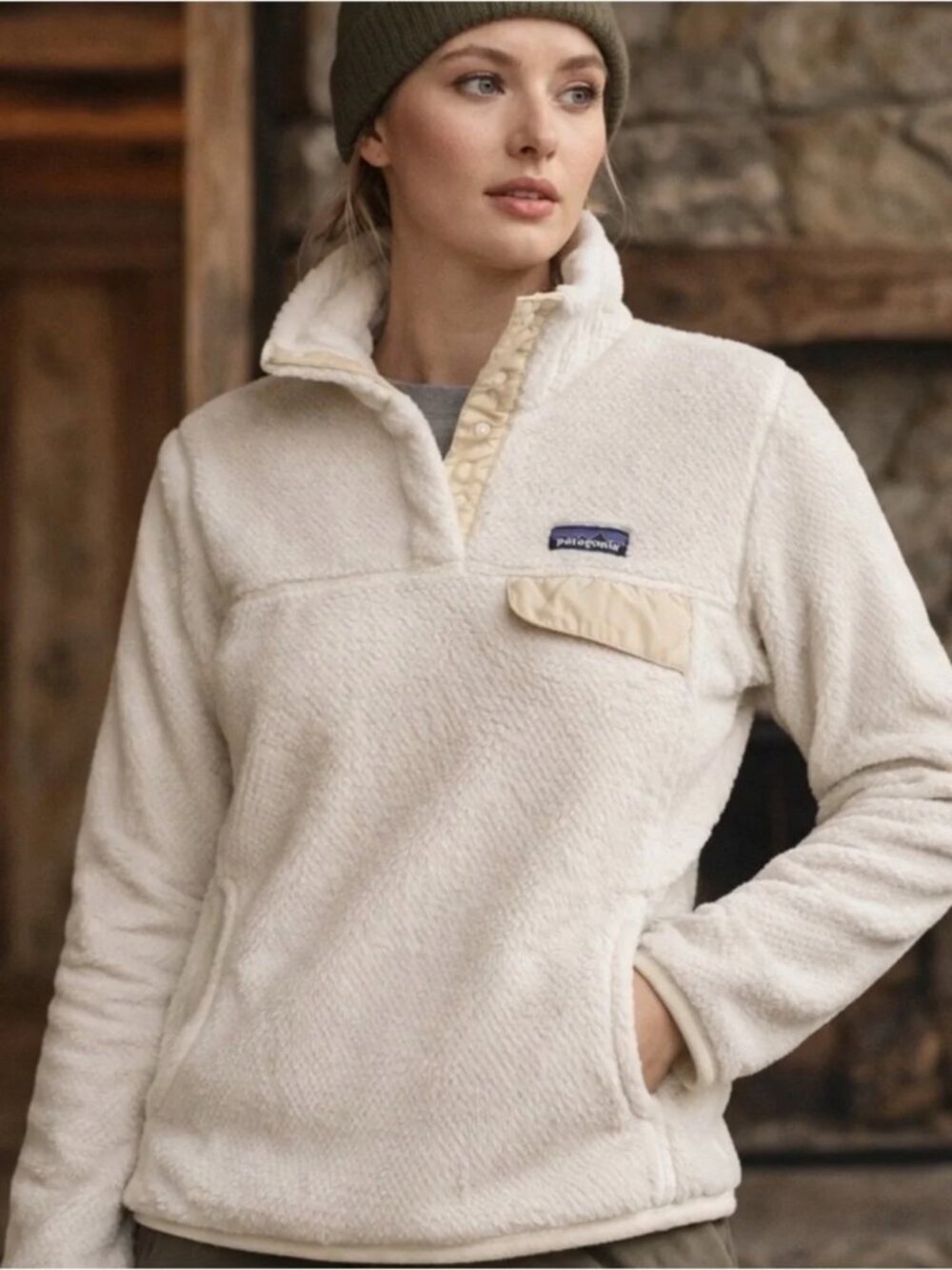 Patagonia Re-Tool Snap T Pullover White Size Small